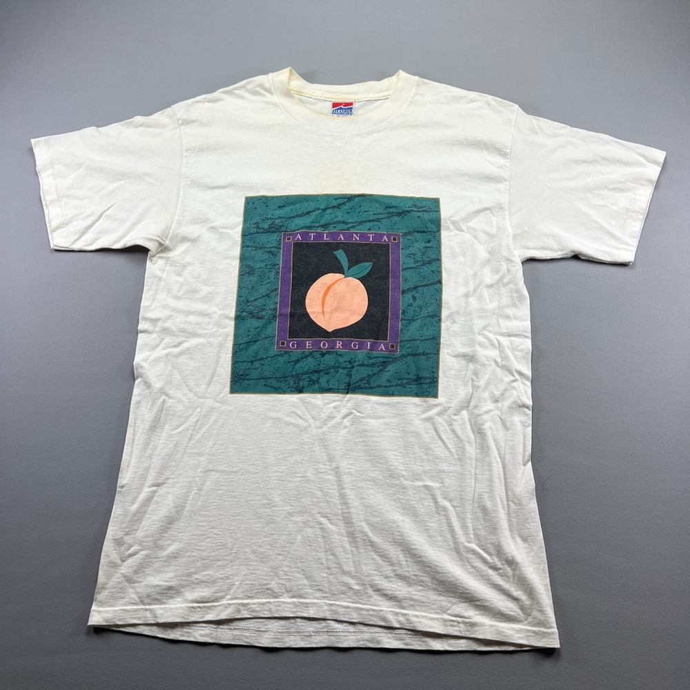 Islander Sportswear T Shirt Men L White Atlanta Georgia Graphic Cotton Crew Neck